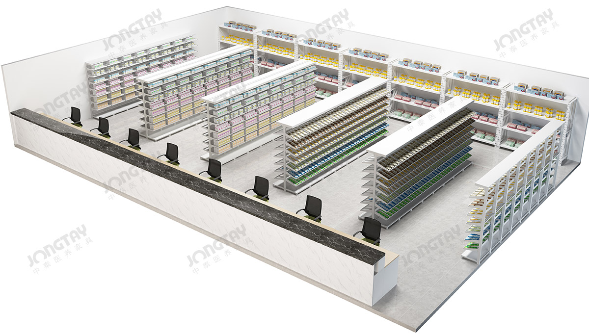 西藥房家具場景圖